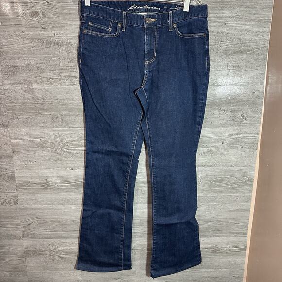 Eddie Bauer Women's Size 10 Bootcut Slightly Curvy Stretch Specially Dyed 32x29 - Picture 1 of 10
